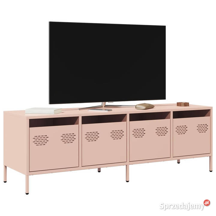 Szafka RTV różowa 135x39x435 stal walcowana na Warszawa