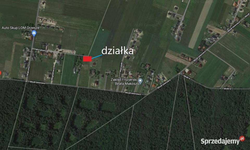Działka budowlana Orzesze Mościska 960m2