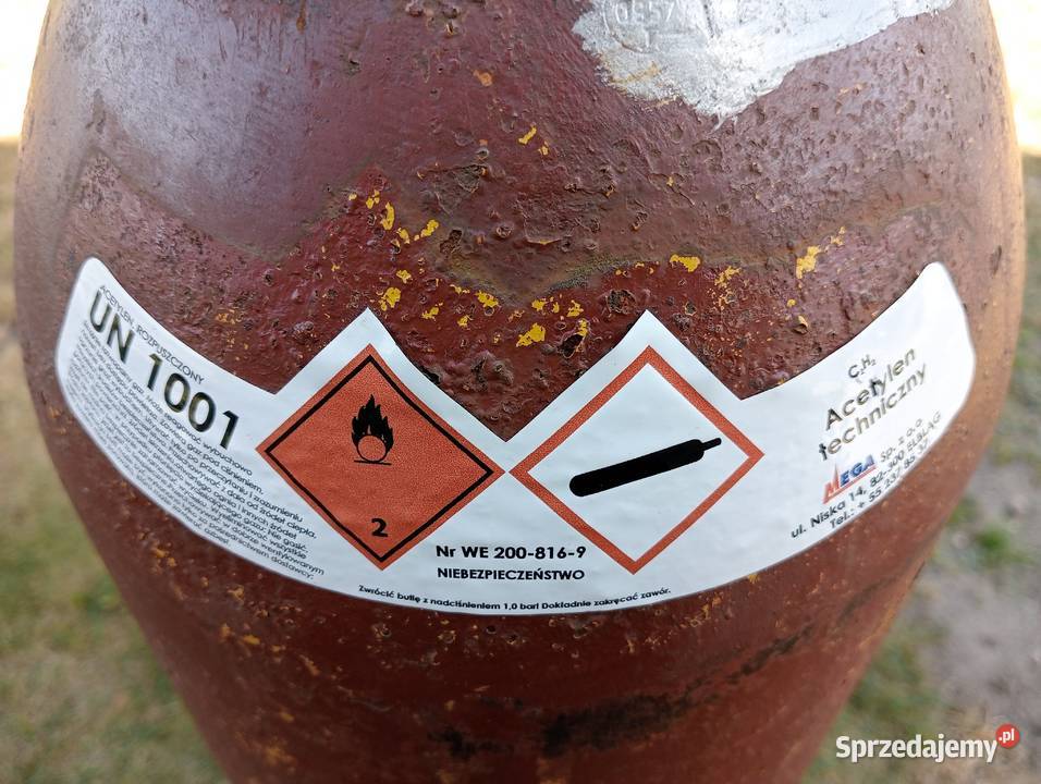 Butla acetylen 40 l 6 długa legalizacja Biadki