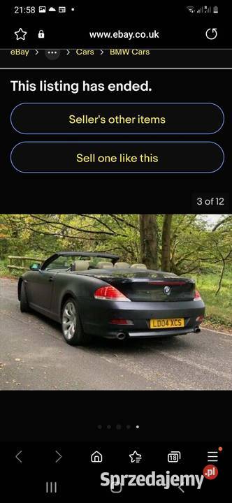 BMW e64 645Ci 333 silnik 44 V8 E63 seria 6 Seria 6 Tomaszów Lubelski sprzedam