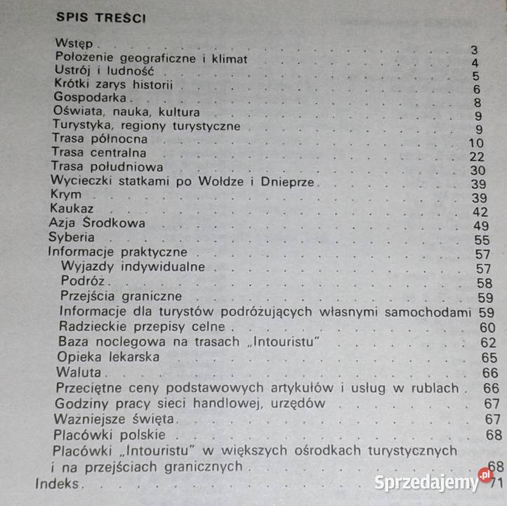 ZSRR Informator turystyczny Światosław Spalle sprzedam