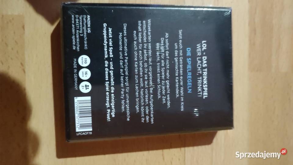 gra karciana Anzen LOL Das Trinkspiel Książ Wielkopolski