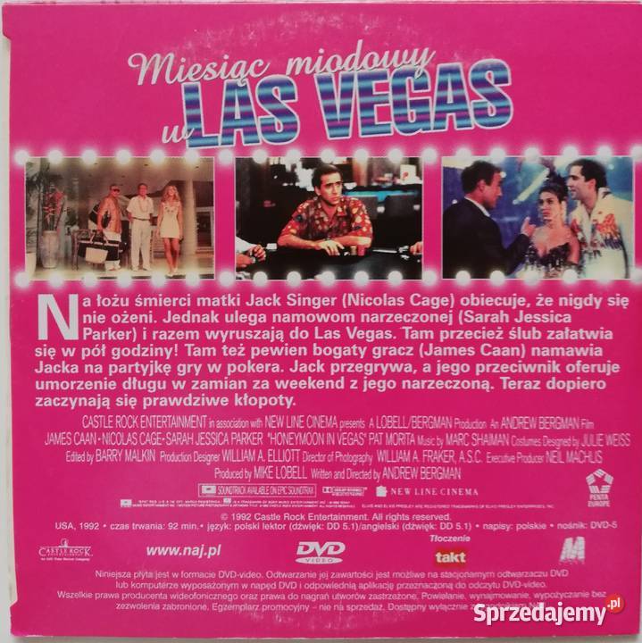 Miesiąc miodowy w Las Vegas DVD Nicolas Cage komedia Filmy łódzkie