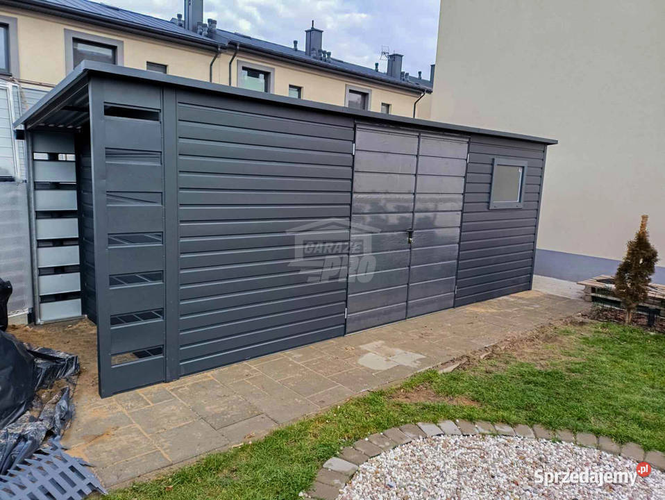 Schowek domek ogrodowy 6x25m wiata 05m Brama