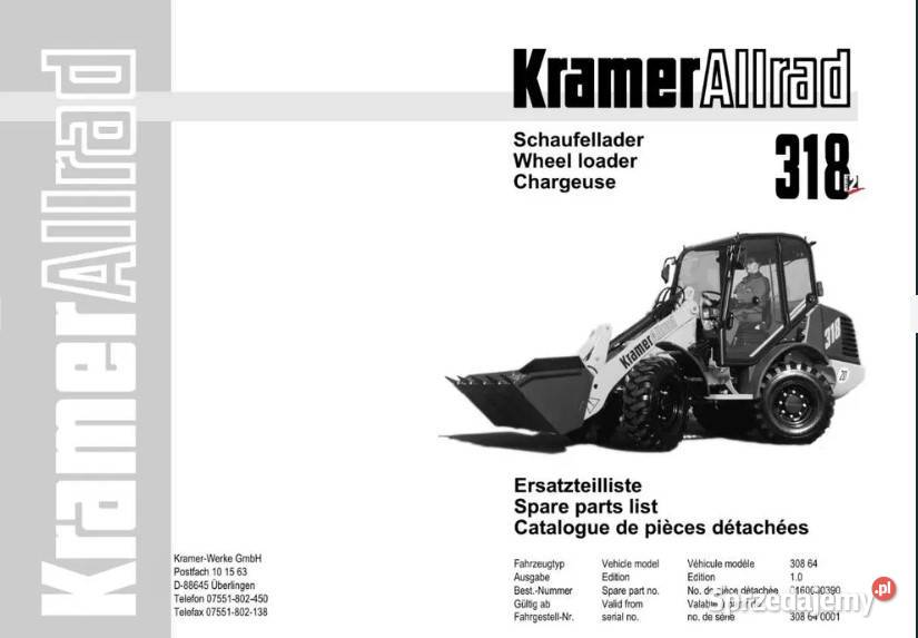 Katalog części Ładowarka kołowa Kramer 318 seria 2 [308-64]