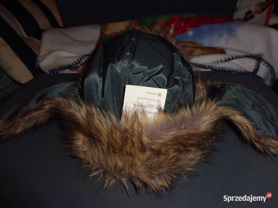 Czapka uszatka nowa rozmiar 58 na misiu Poznań