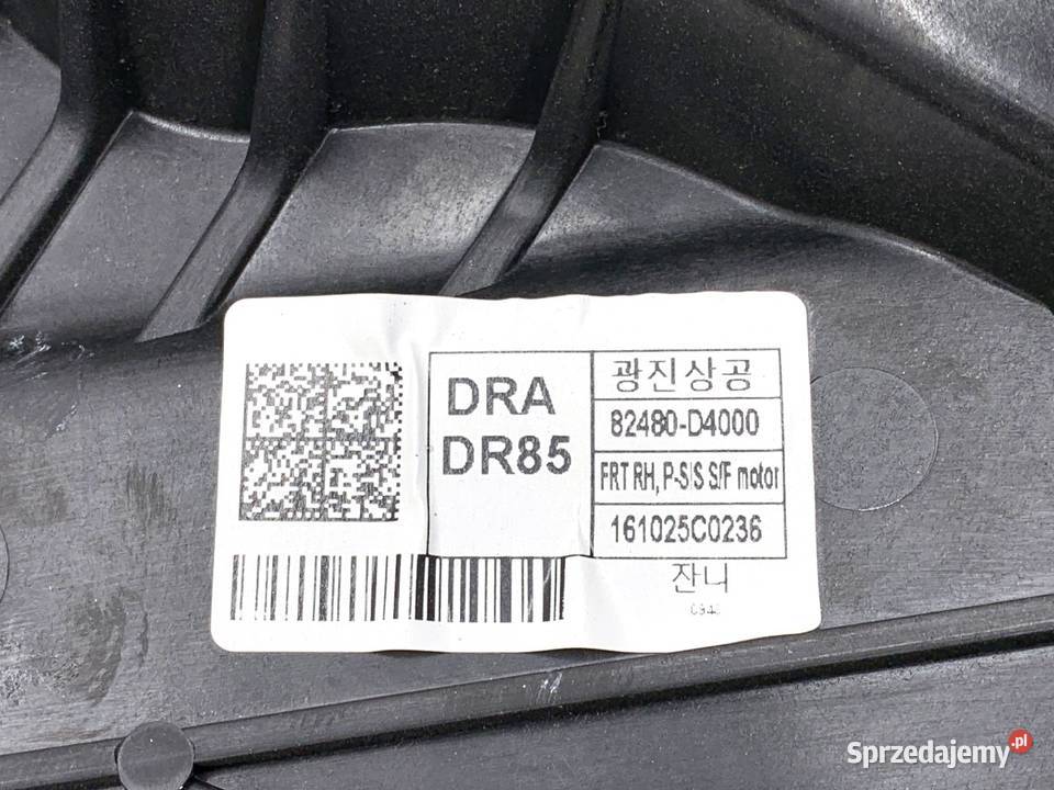 PODNOŚNIK SZYBY PRAWY PRZÓD KIA OPTIMA osobowe Motoryzacja