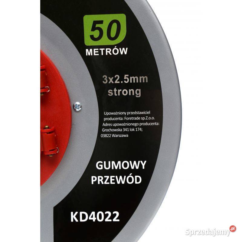 PRZEDŁUŻACZ BĘBNOWY BUDOWLANY 50m KABEL 3x25 NA Pozostałe Ostrołęka
