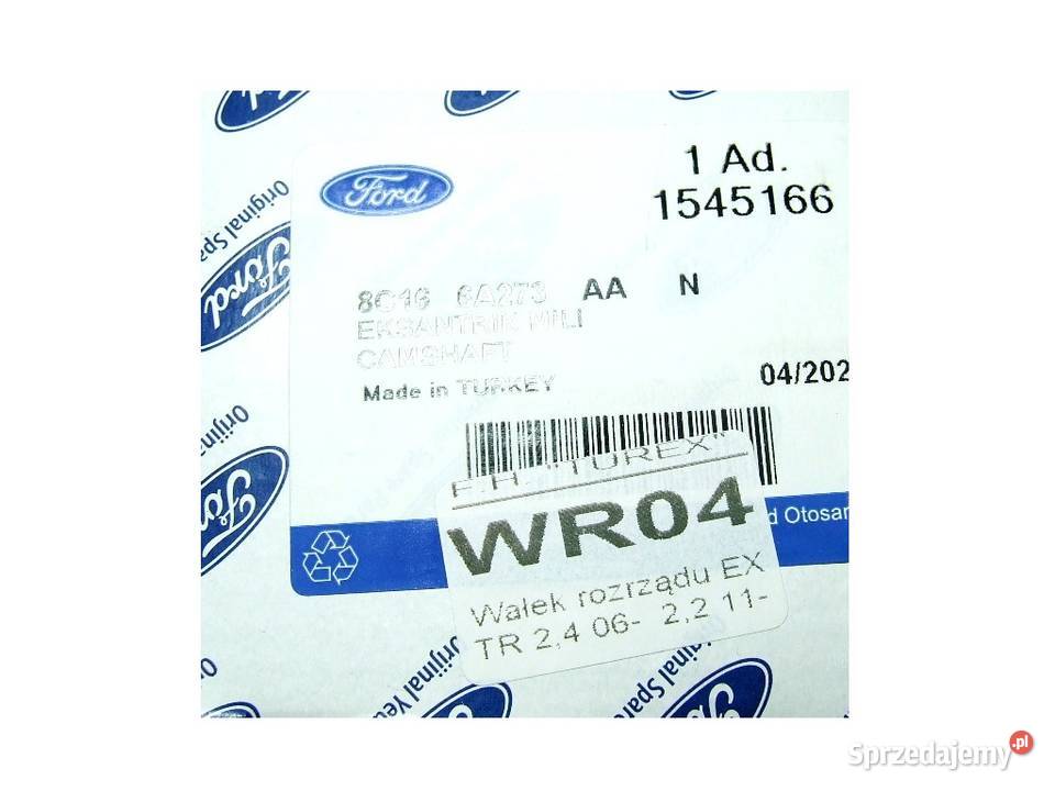 WAŁEK ROZRZĄDU WYDECHOWY FORD TRANSIT 06