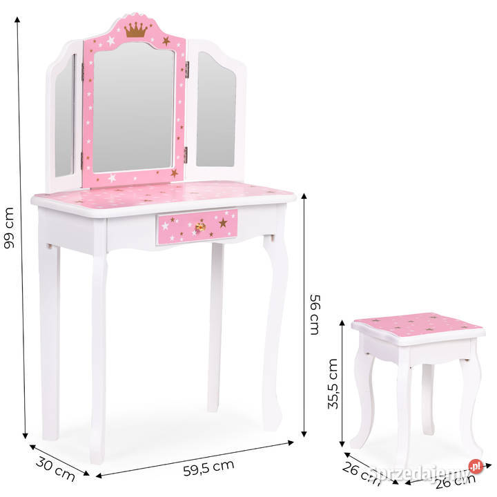 Duża toaletka zabawkowa dziewczynki potrójne opolskie Smogorzów sprzedam