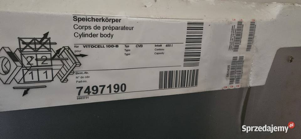 Podgrzewacz Viessmann Vitocell 100B CVB 400l Nisko