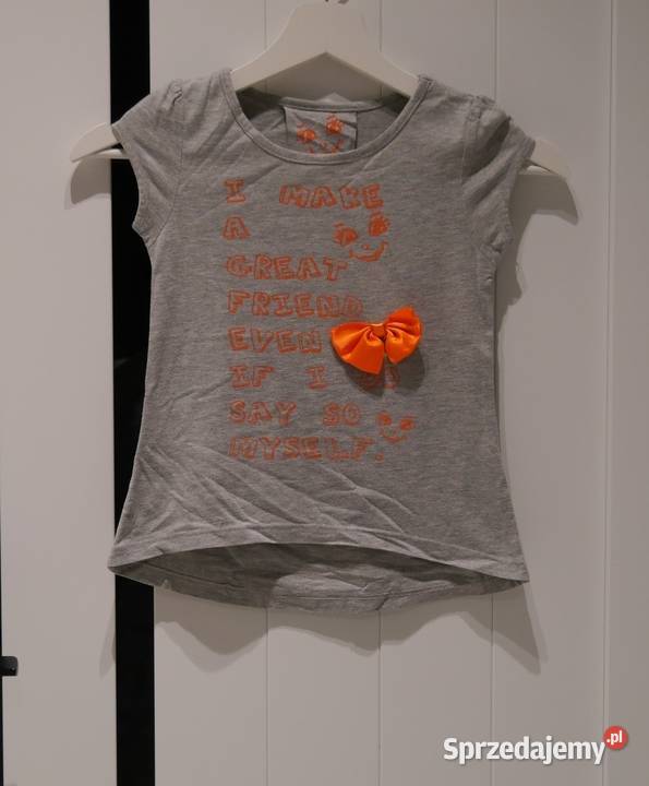 Primark bluzeczka neonowe napisy 104 krótki Bluzki, koszulki i kaftaniki Wrocław sprzedam