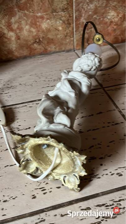 Lampa noga alabastowy chłopczyk podtrzymujący Gdańsk sprzedam