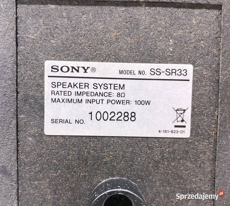 Głośniki Sony SSSR33 100W Kraków
