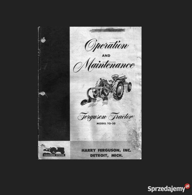 Massey Ferguson TO 20 TO 30 instrukcja obslugi Kielce