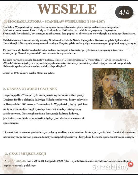 Notatki do matury z języka polskiego Warszawa