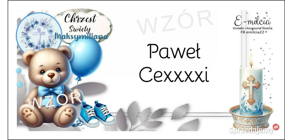 Winietki z okazji CHRZTU ŚWIĘTEGO CHRZEST Zielona Góra