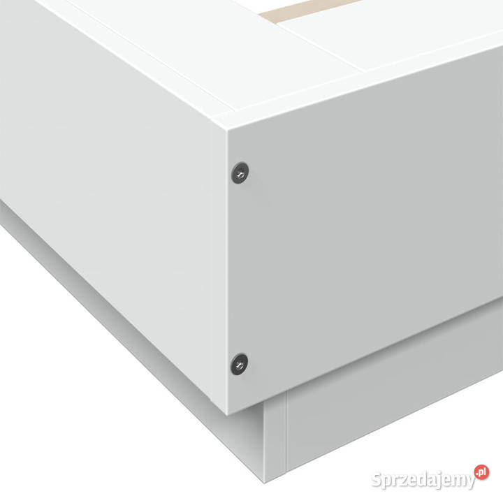 Rama łóżka z LED biała materiał drewnopochodny Warszawa sprzedam