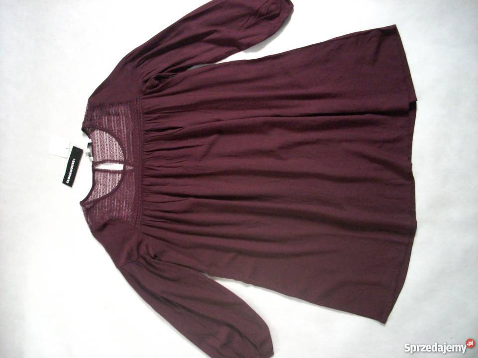 CA luźna sukienka KORONKA marszczenia NOWA L Nowy Sącz