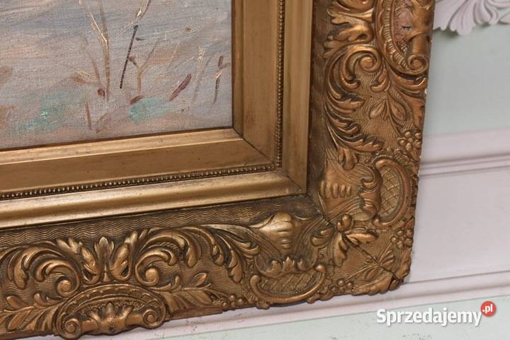 I ZYGMUNTOWICZ Wyprawa Na Polowanie Zima Stary Obrazki i obrazy małopolskie Kraków