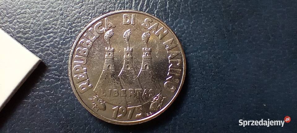 Stare monety 50 lir 1975 San Marino Lesko