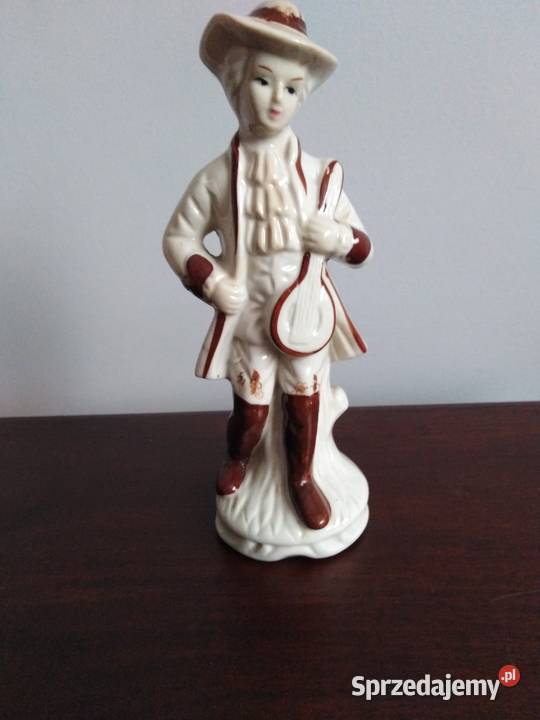Porcelanowa figurka muzyk skrzypek antyk Miejsce Piastowe sprzedam