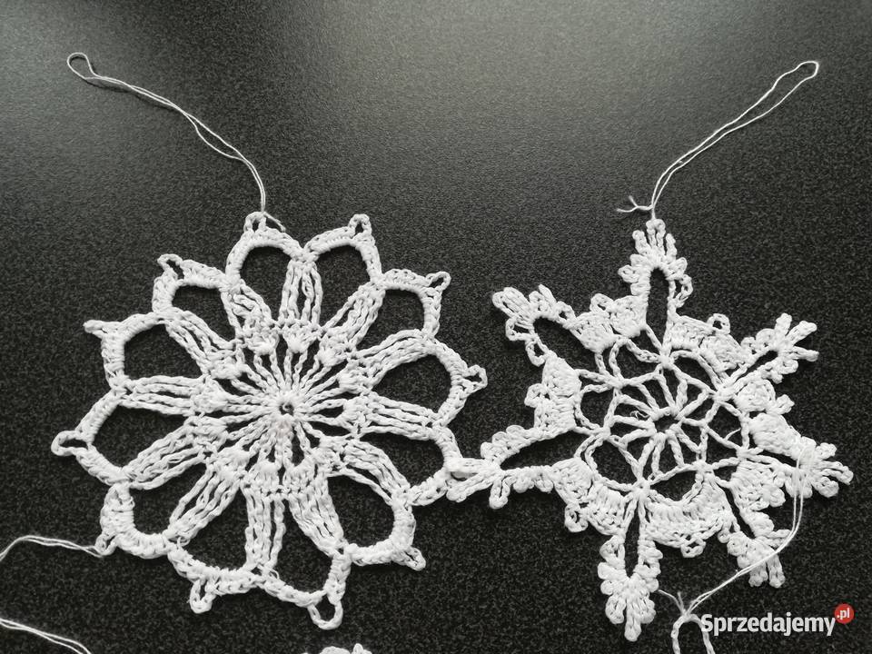 ręcznie haftowane na szydełku gwiazdki choinka Gdańsk