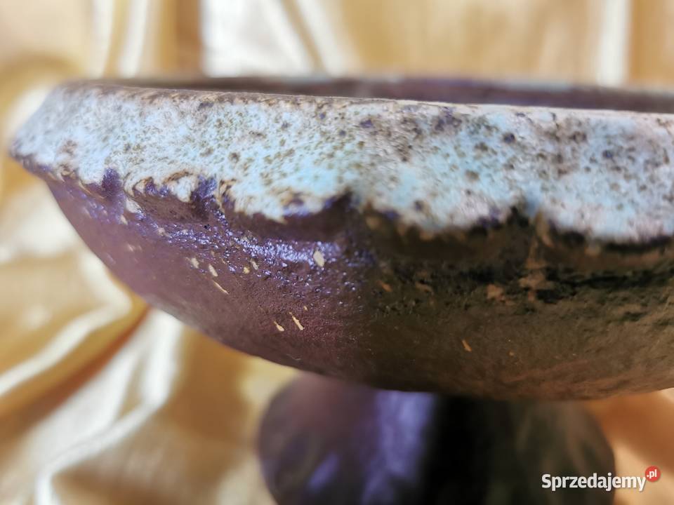 Patera na nodze ceramika lata 60 Lublin