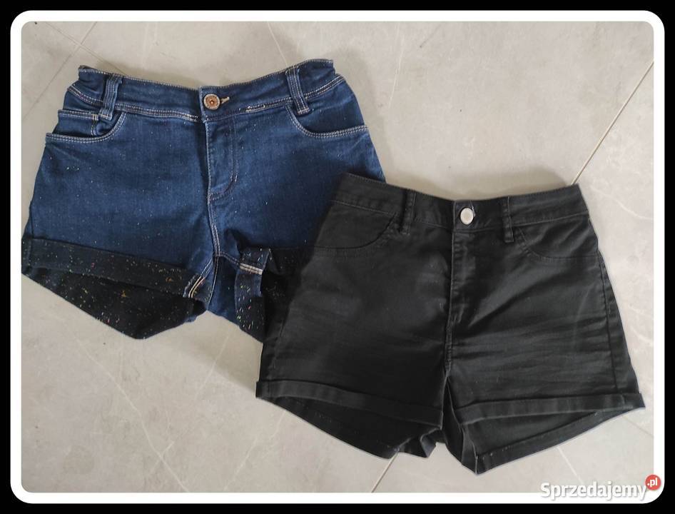 2 pary Spodenki jeansowe szorty 34 XS granatowe Moda i Styl Płock