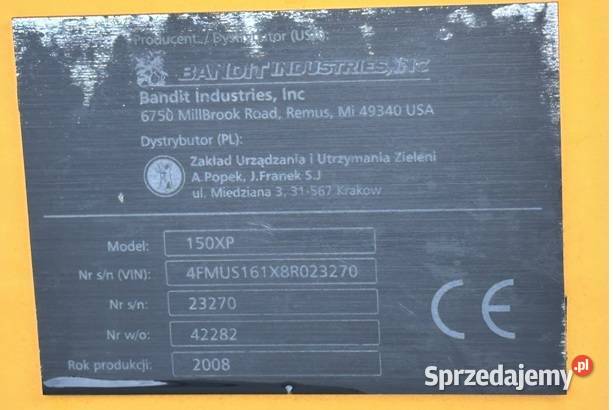 RĘBAK TARCZOWY DO GAŁĘZI BANDIT MODEL 150 Tuliszków