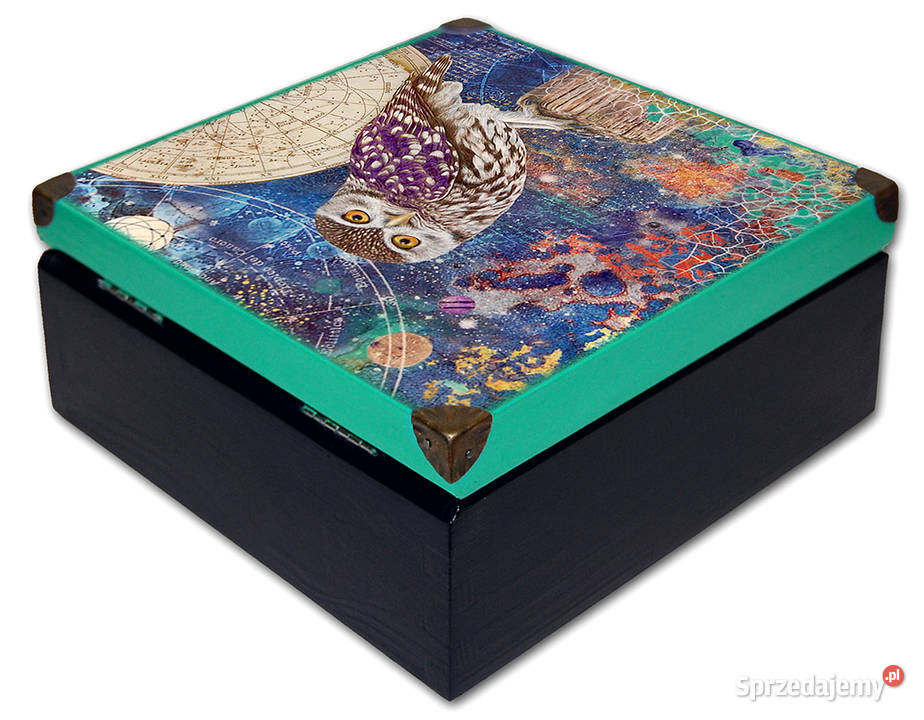 SZKATUŁKA pudełko drewniane Astrology Owl kujawsko-pomorskie