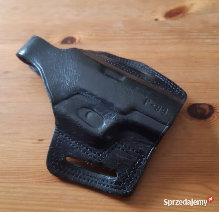 Kabura skórzana czarna na pas Walther P99 prawa śląskie Jaworzno