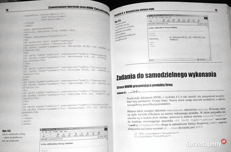 Tworzenie stron WWW Ćwiczenia praktyczne Maria Chełm sprzedam