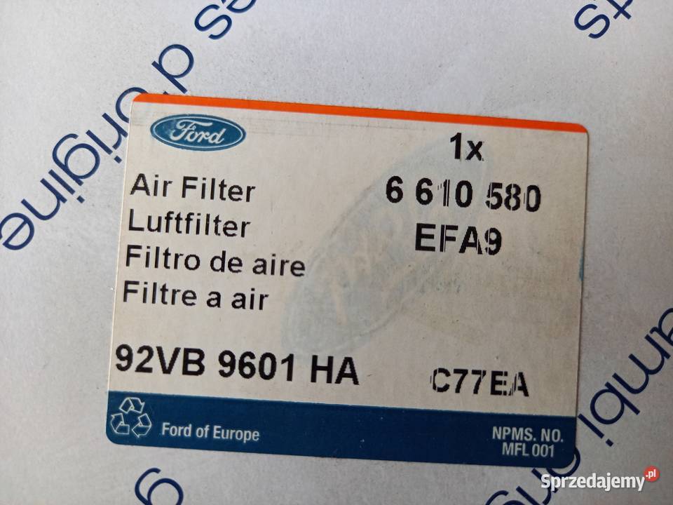 661058092VB9601HA EFA 9 Filtr powietrza D25 Tr92 Kraków sprzedam