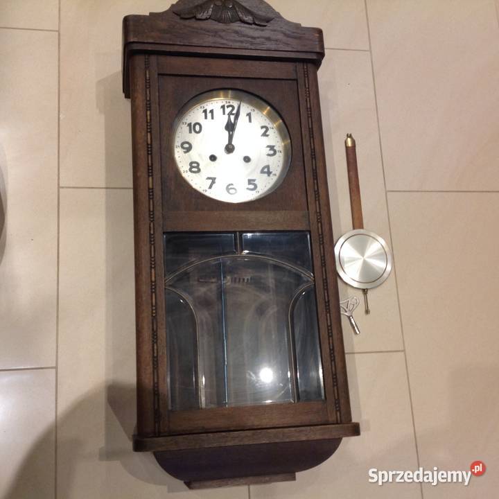 Stary Zegar Wiszcy Drewniany Nowa Sól