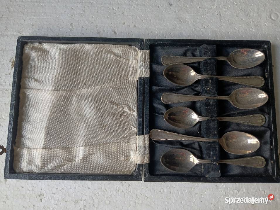 Komplet starych łyżeczek angielski srebrzony NS małopolskie Kraków