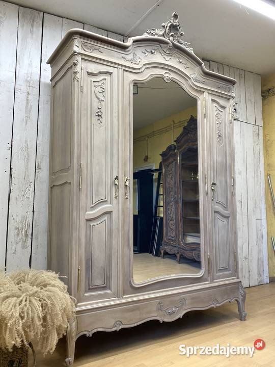 Szafa kremowa 3drzwiowa LUDWIK XV Francja 1908 55cm Warszawa