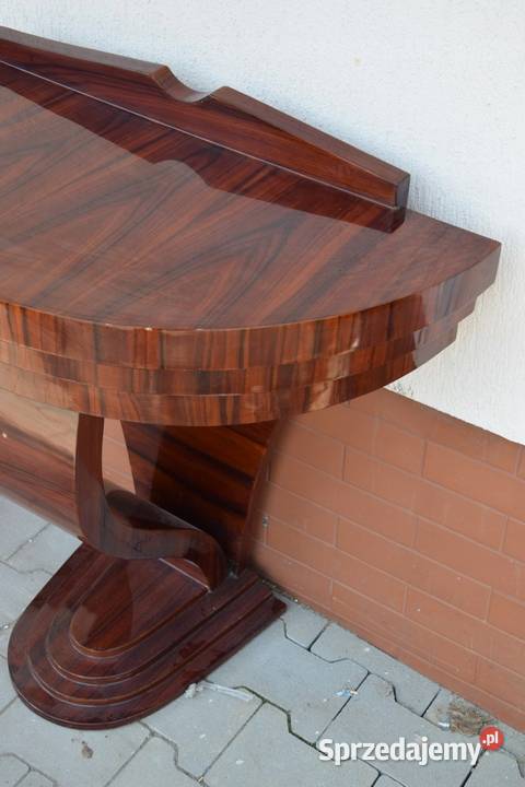 Drewniany Stolik Kawowy Art Deco Konsola Stół Antyki, Sztuka, Kolekcje małopolskie Kraków