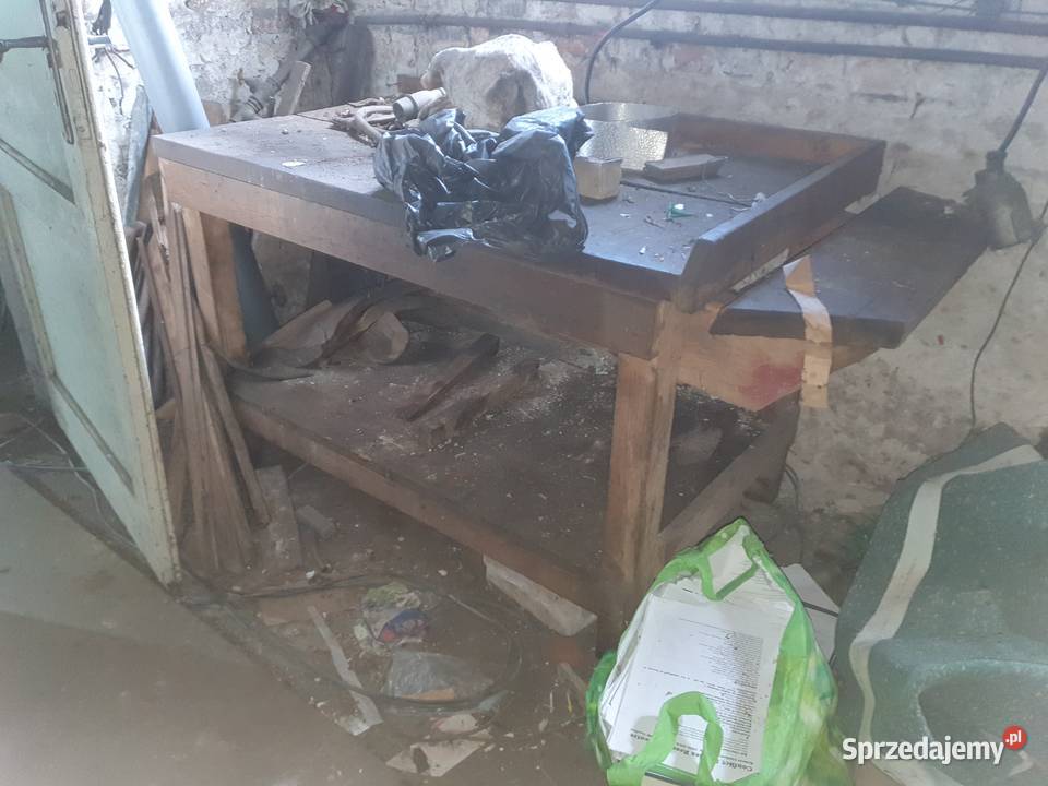 Stół warsztatowy drewniany solidny ciężki Meble Warszawa