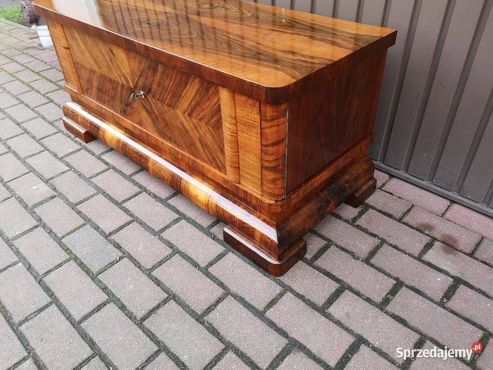 Komoda ARTDECO Orzech Niska Stara Antyk Politura Swarzędz