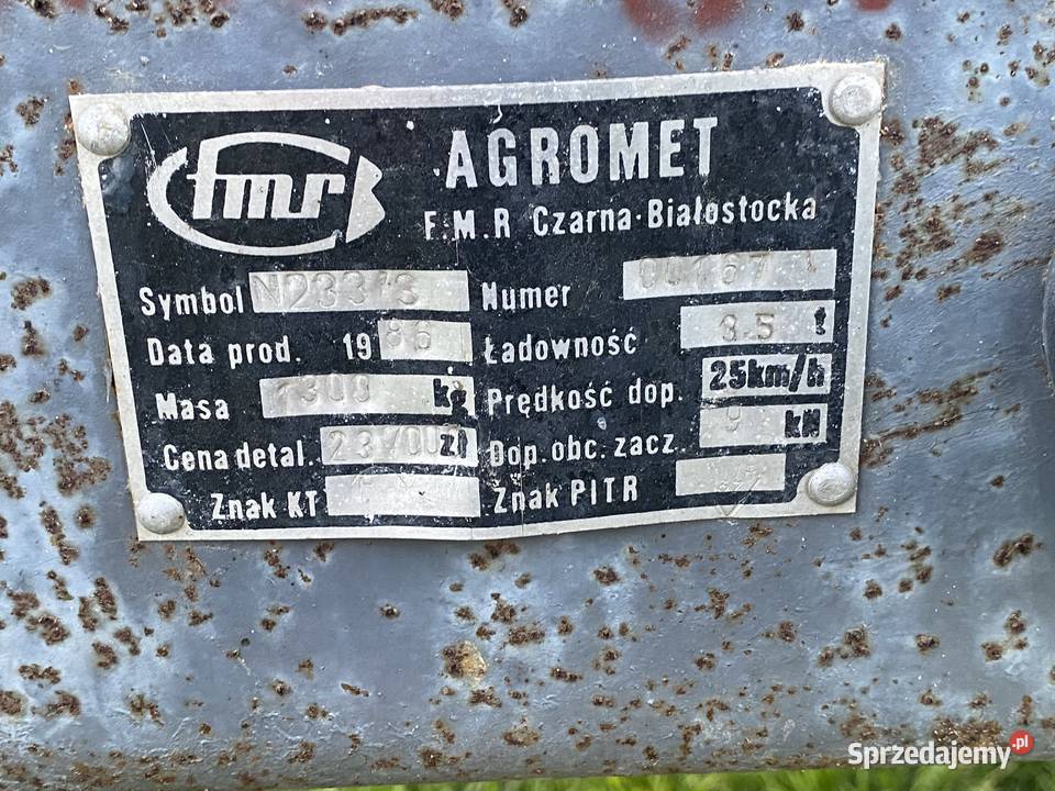 Rozrzutnik Obornika Agromet Czarna Białostocka nieuszkodzony