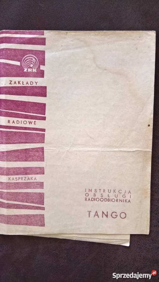 Instrukcja Obsługi Radioodbiornika Tango Wrocław