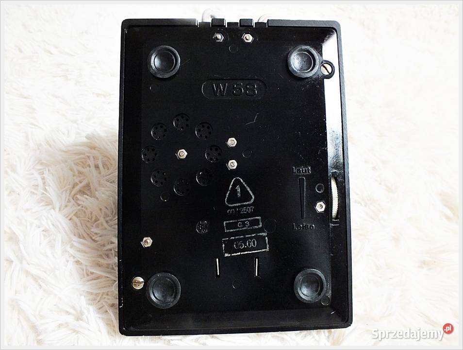 Stary telefon w czarnym matowym bakelicie W58 lubuskie Żary
