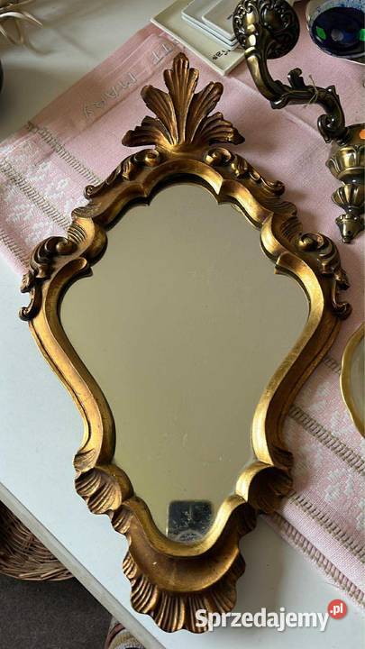 Lustro do powieszenia Złote Secesyjne