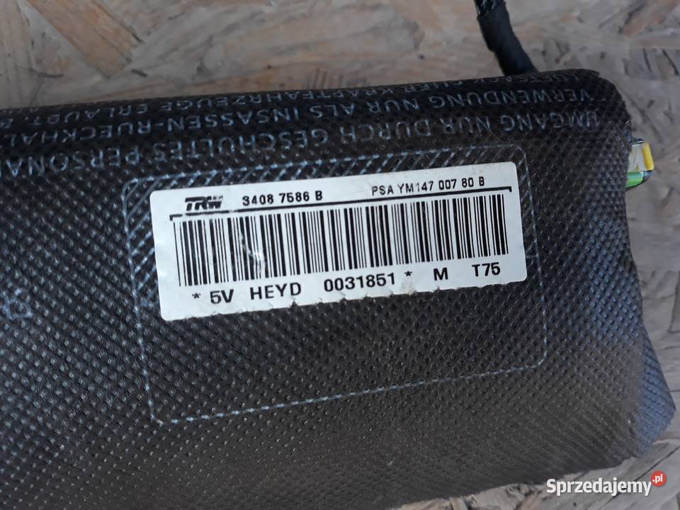 CITROEN C4 GRAND PICASSO PODUSZKA AIRBAG osobowe wielkopolskie Międzychód