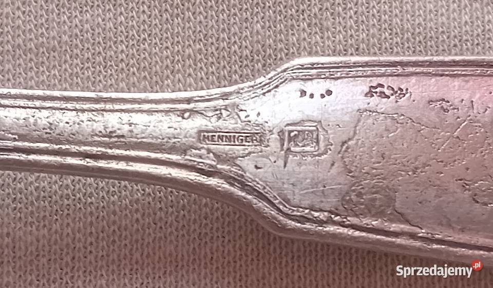 Platerowana secesyjna łyżeczka G Henniger Koźminek