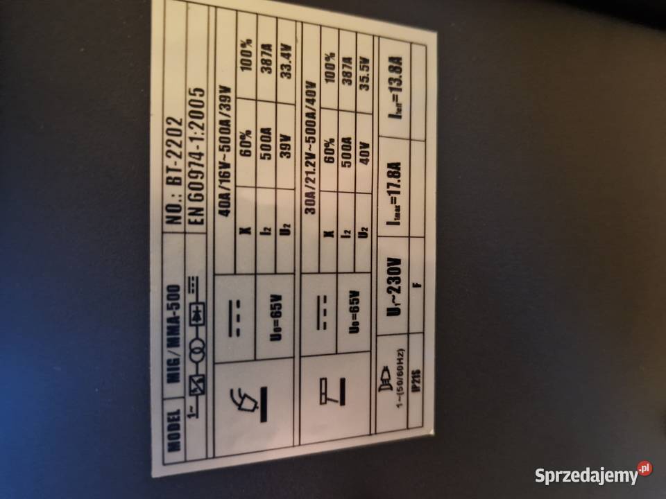 Spawarka Migomat 500A MIG MAG MMA bull tech wielkopolskie Głogowa