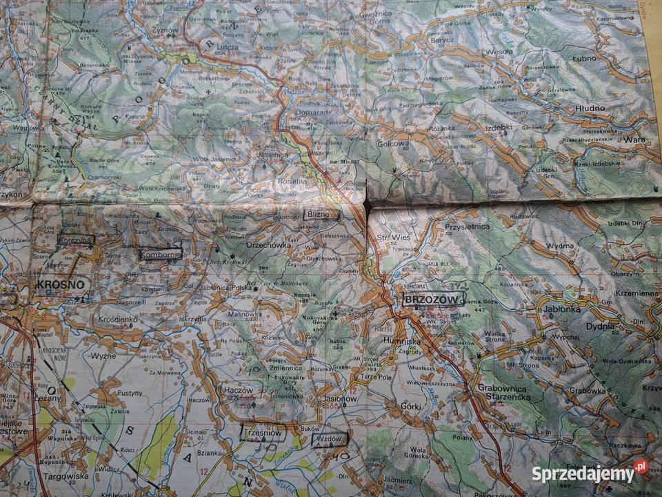Beskid Niski i Pogórze 1 125 000 mapa miękka Kraków