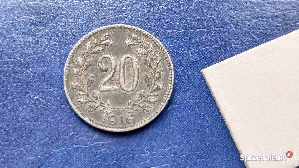 Stare monety 20 halerzy 1916 Austria Lesko