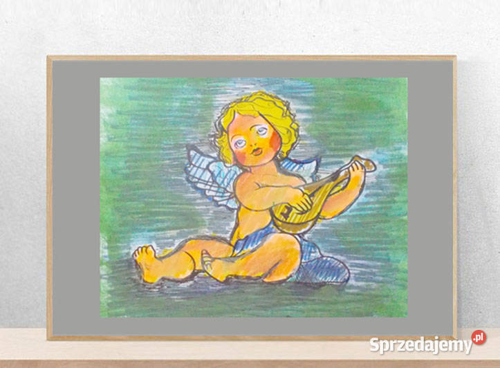 amorek obrazek A4 retro plakat z amorekiem wielokolorowy kujawsko-pomorskie Bydgoszcz sprzedam